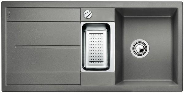 Врезная кухонная мойка Blanco METRA 6S SILGRANIT PuraDur алюметаллик