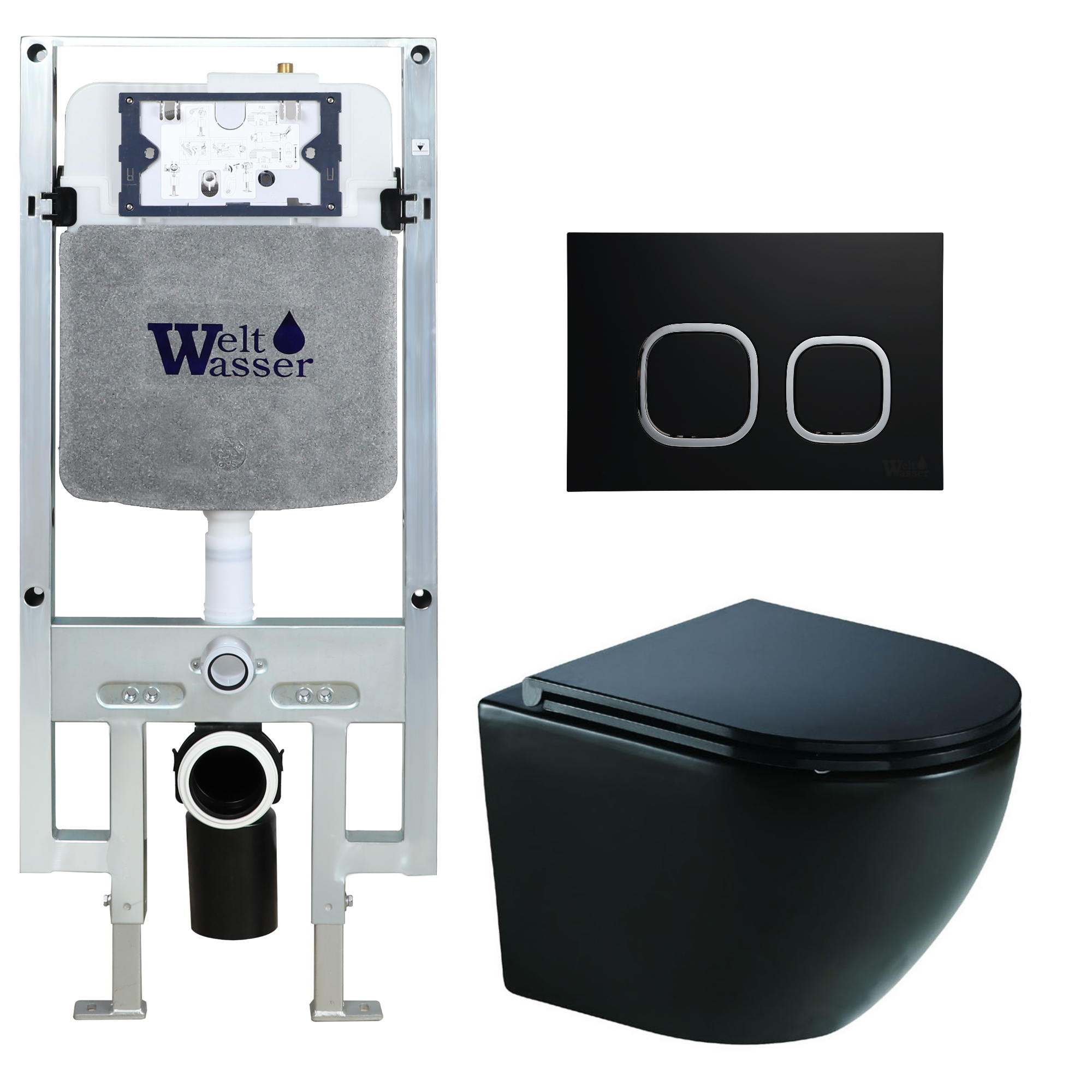 Комплект WeltWasser 10000010938 Merzbach 041 XL MT-BL + Amberg 497 ST + Amberg RD-BL
