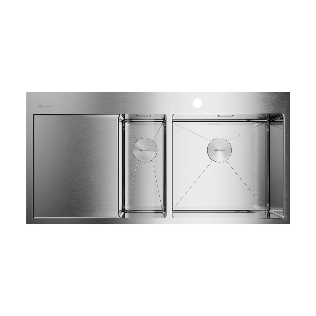 Врезная кухонная мойка Omoikiri Akisame 100-2-IN-R нержавеющая сталь 4973547