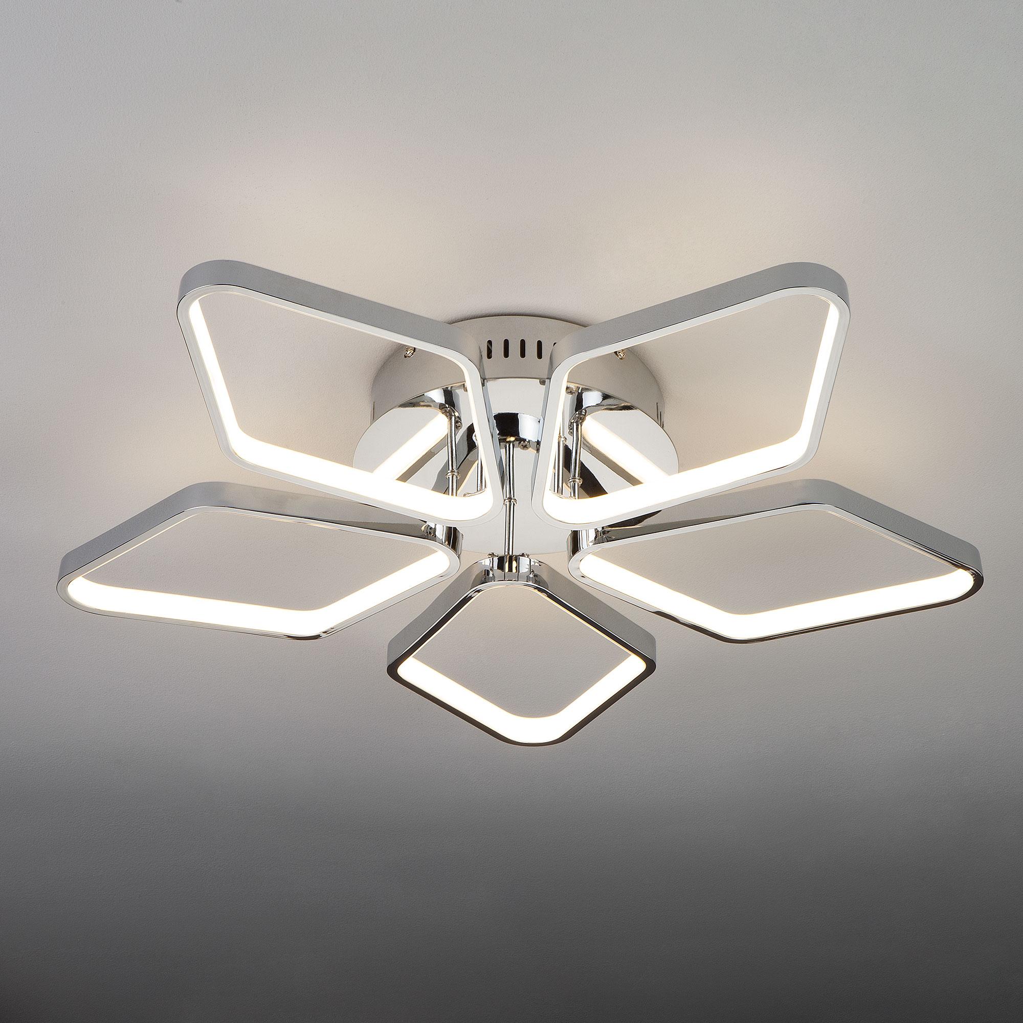 Светодиодный потолочный светильник Eurosvet 90081/5 хром