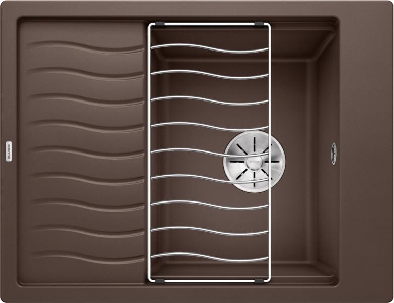 Врезная кухонная мойка Blanco ELON 45S SILGRANIT PuraDur кофе