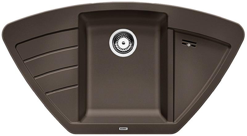 Врезная кухонная мойка Blanco ZIA 9E SILGRANIT PuraDur кофе