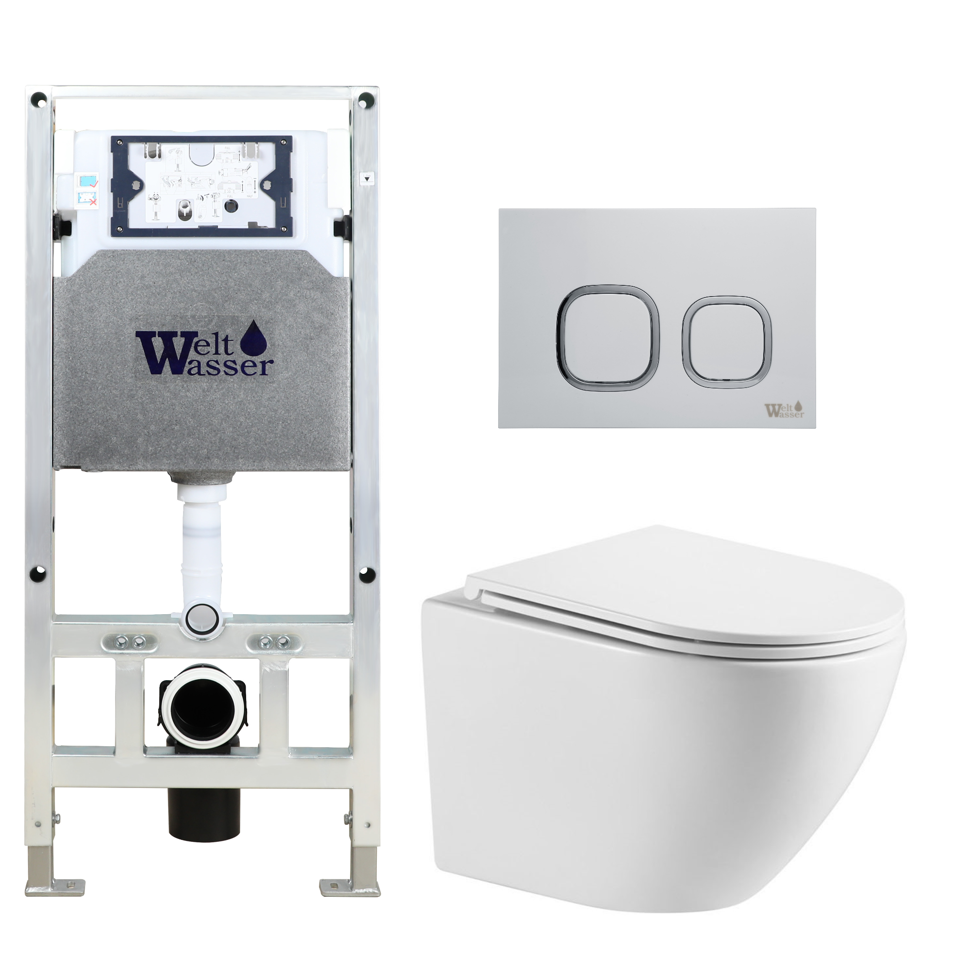 Комплект WeltWasser 10000011300 Merzbach 043 GL-WT + Amberg 506 ST + Amberg RD-WT