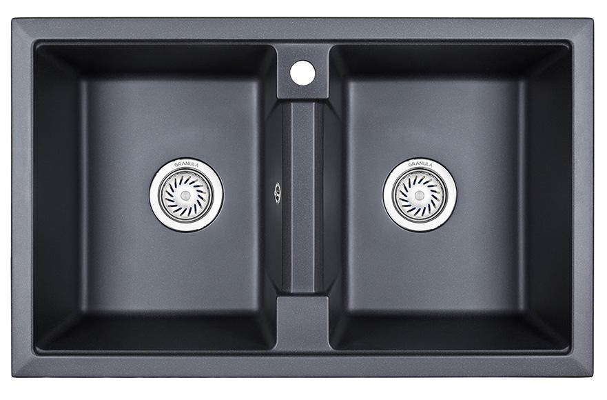 Врезная кухонная мойка Granula 8101 шварц