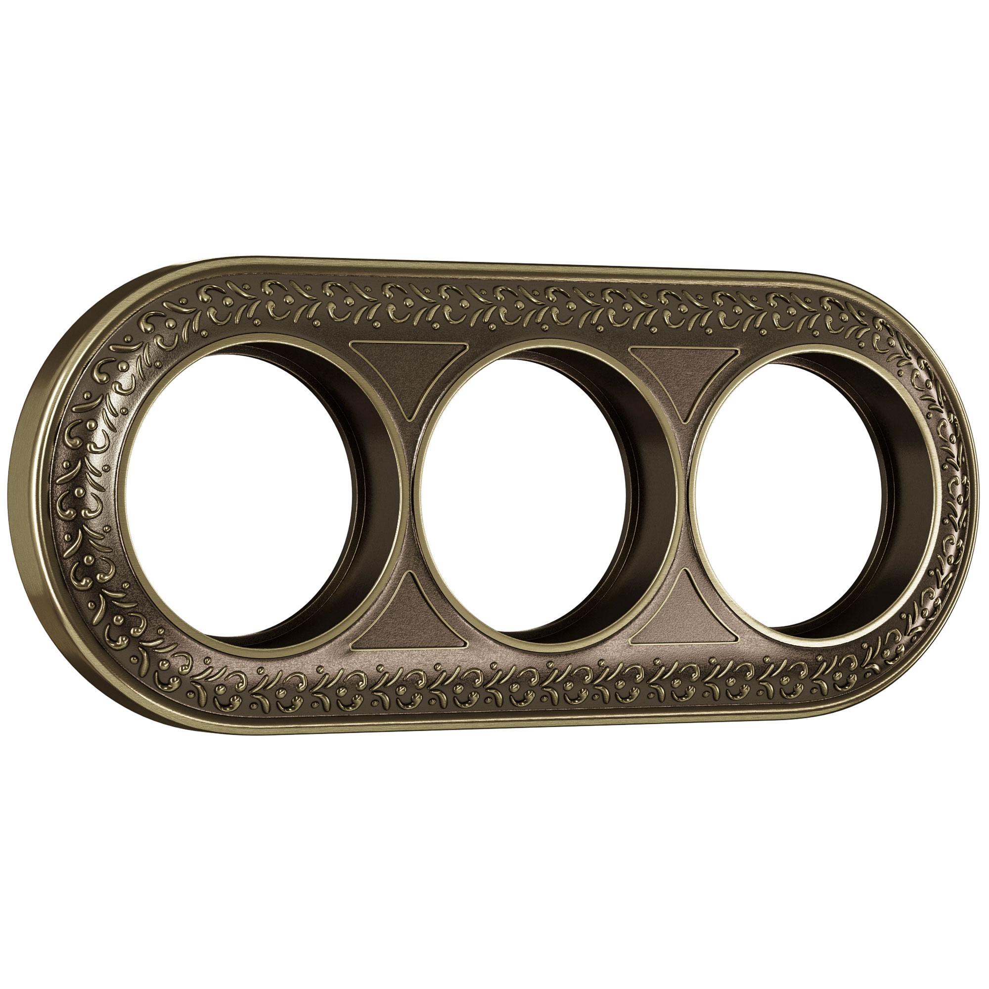Рамка на 3 поста бронза Werkel WL70-frame-03