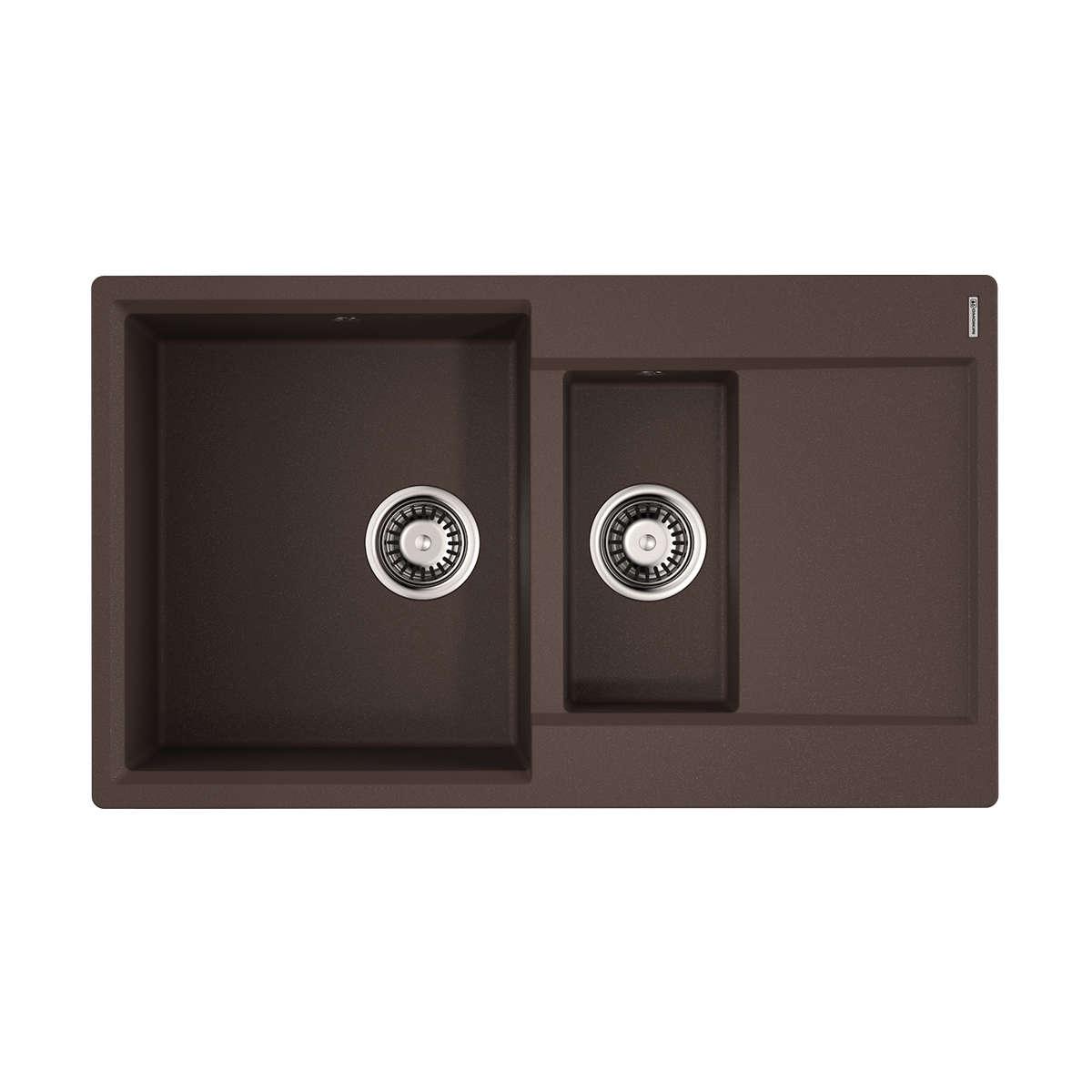 Врезная кухонная мойка Omoikiri Daisen 86-2-DC темный шоколад 4993476