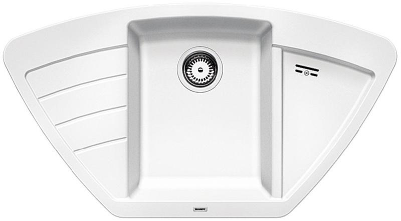 Врезная кухонная мойка Blanco ZIA 9E SILGRANIT PuraDur белый