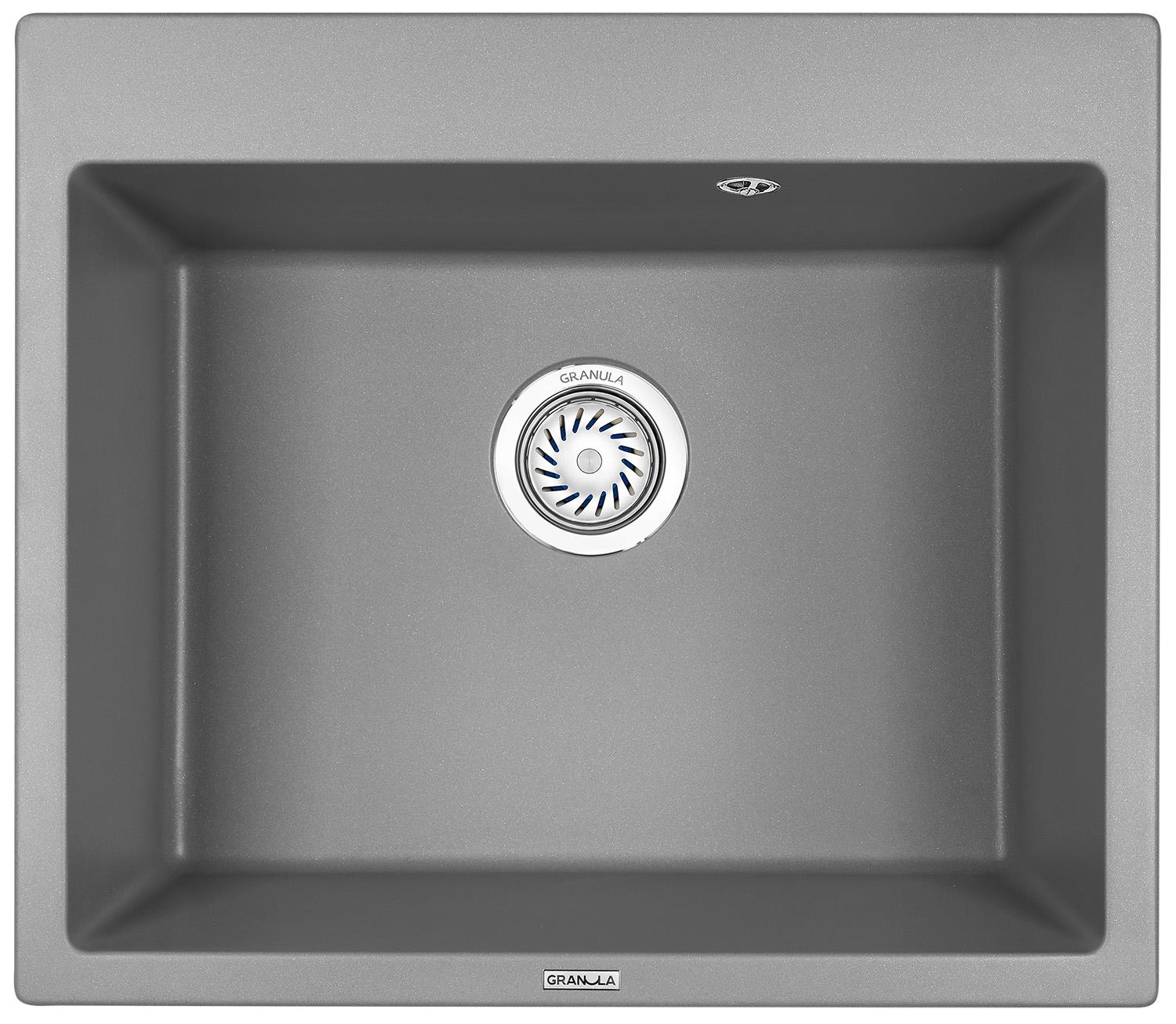 Врезная кухонная мойка Granula 6001 алюминиум