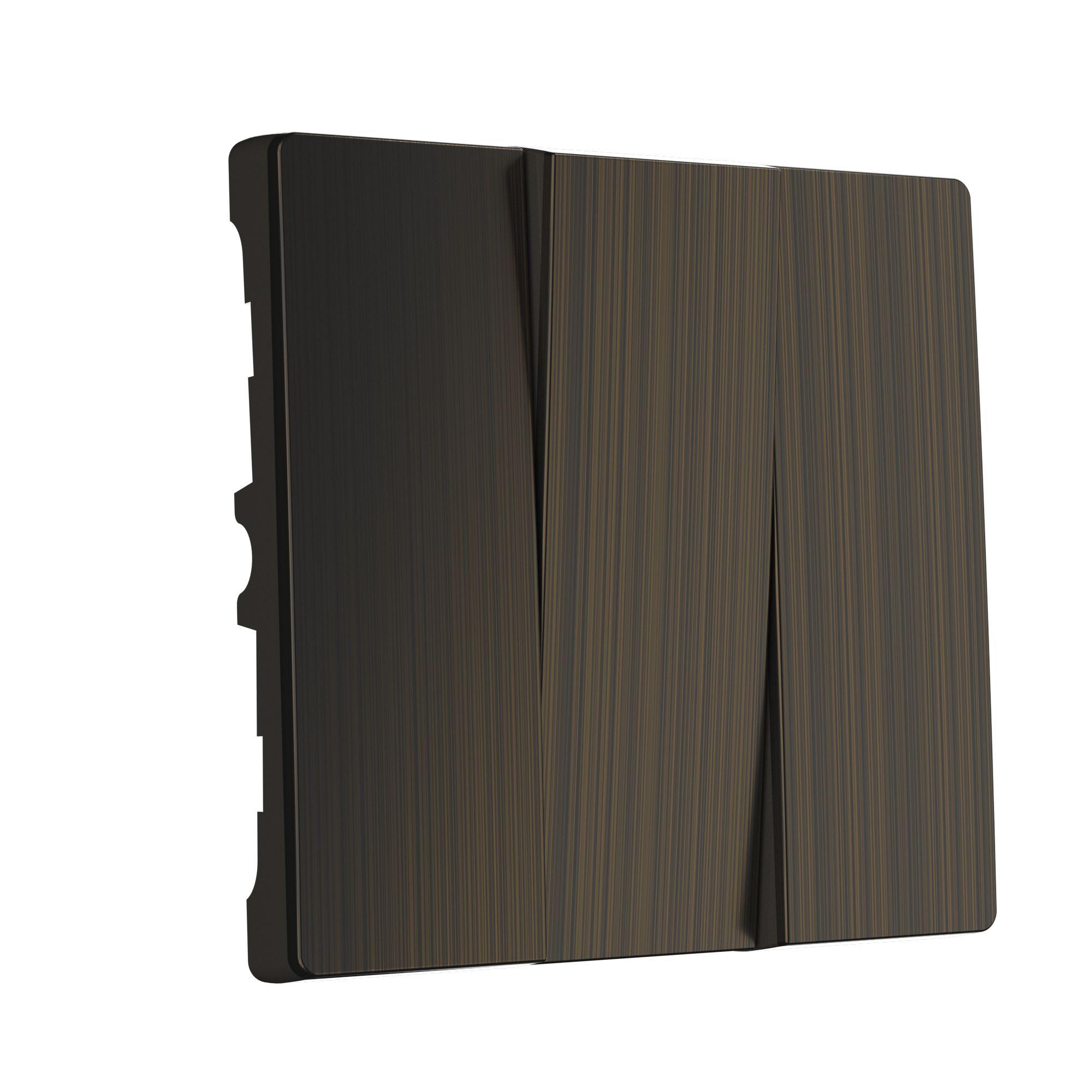 Набор клавиш для выключателя трехклавишного бронзовый Werkel WL12-SW-3G-CP