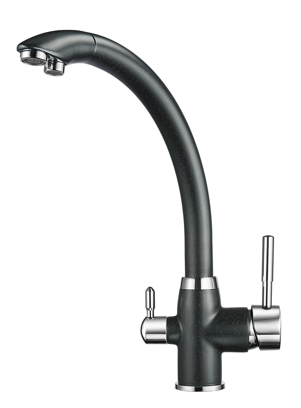 Смеситель для кухни (мойки) Granula 2167 шварц