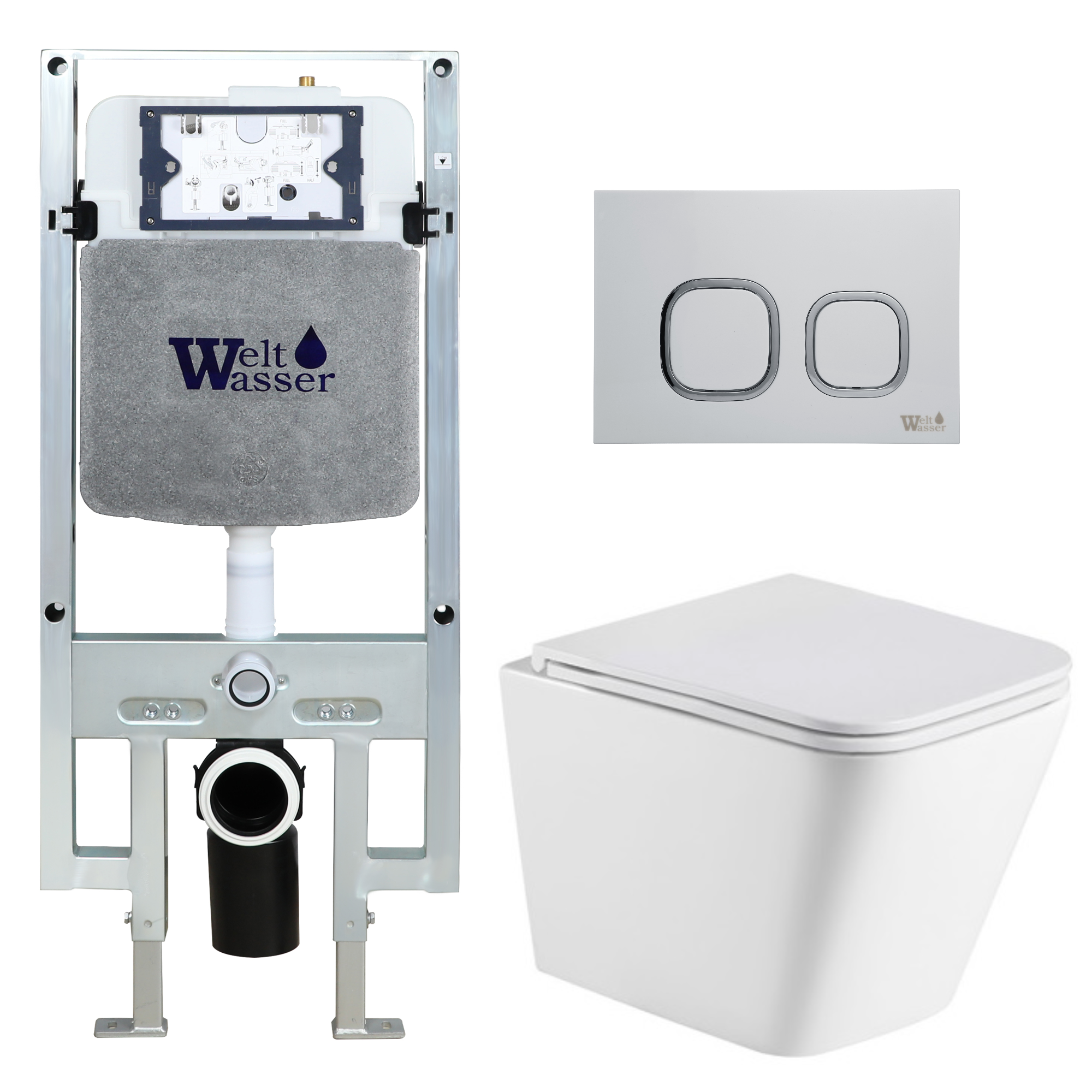 Комплект WeltWasser 10000011859 Gelbach 043 GL-WT + Amberg 497 ST + Amberg RD-WT