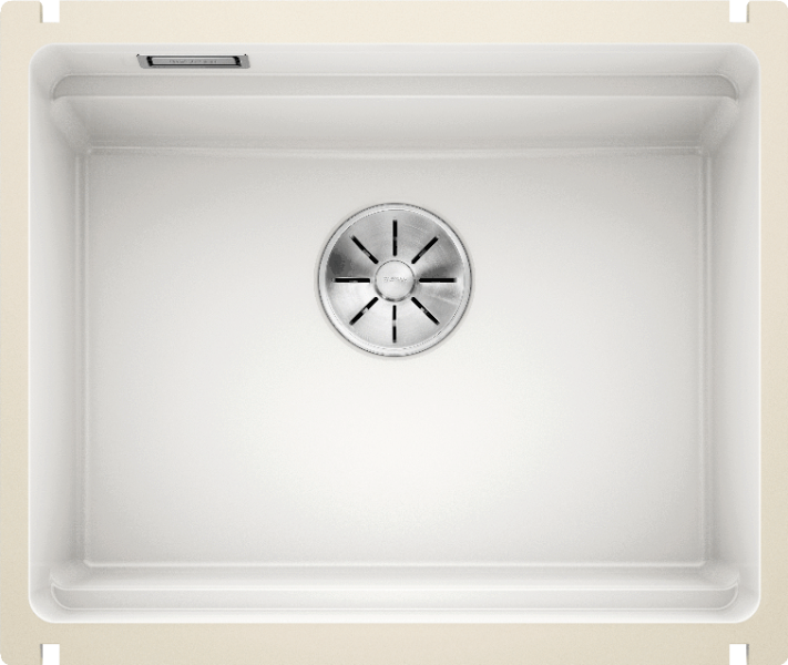 Врезная кухонная мойка Blanco BLANCO ETAGON 500-U керамика PuraPlus глянцевый белый