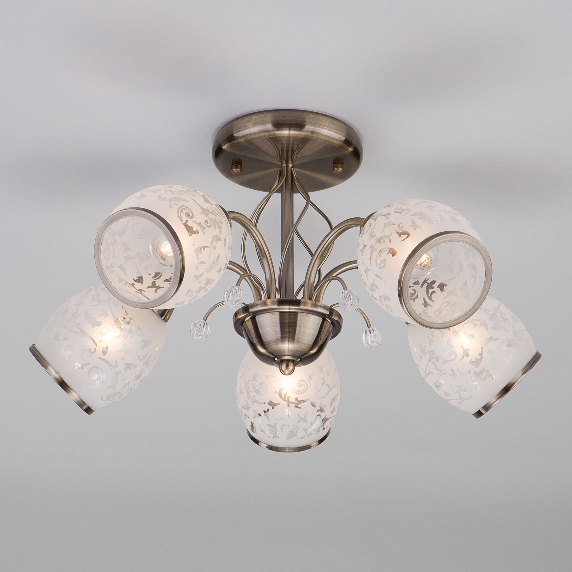 Люстра классическая Eurosvet 30026/5 античная бронза