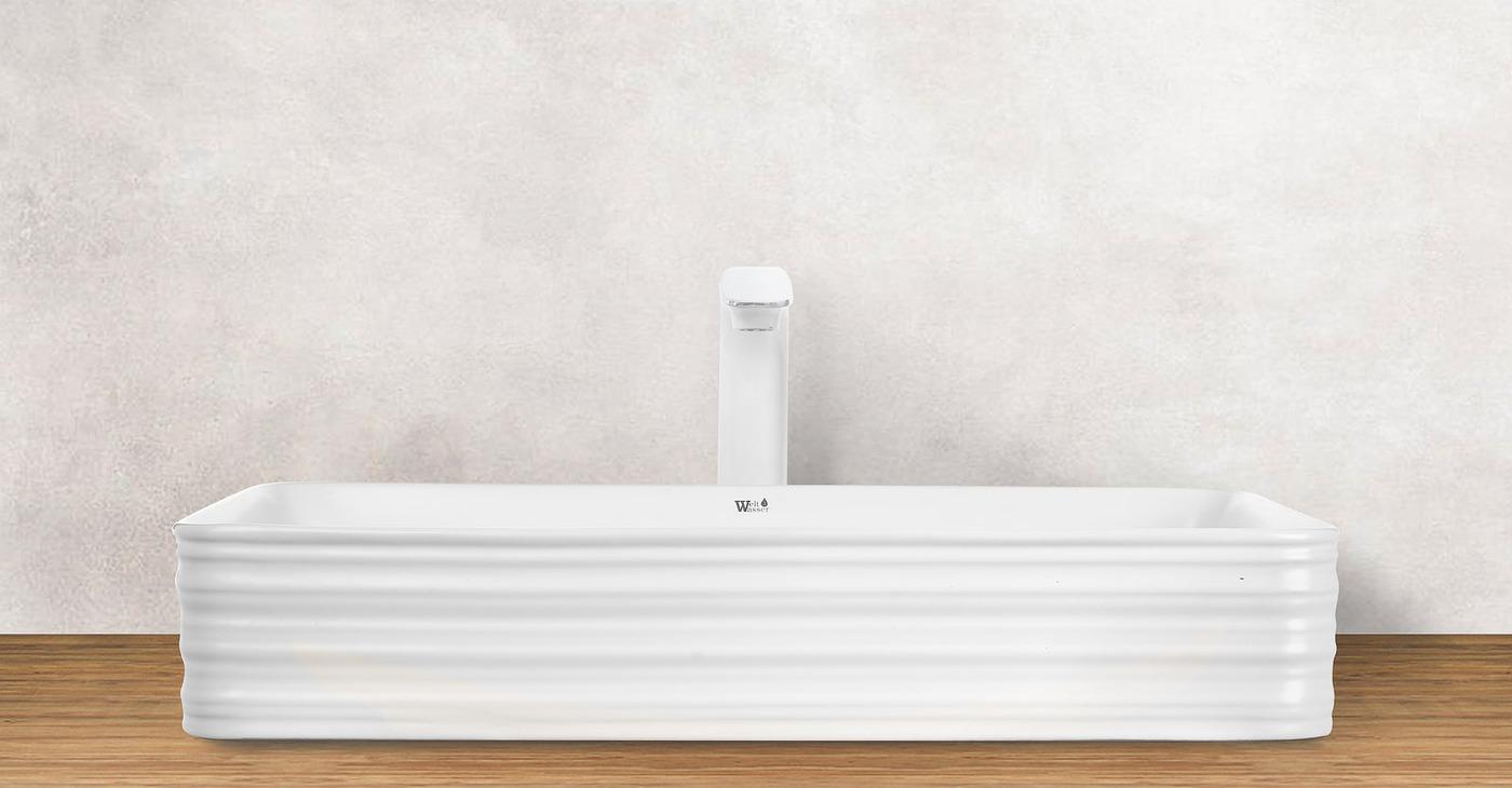 Раковина накладная WeltWasser 67.5/38/12 WW Elbach 2250 MW 10000005606 матовая белая