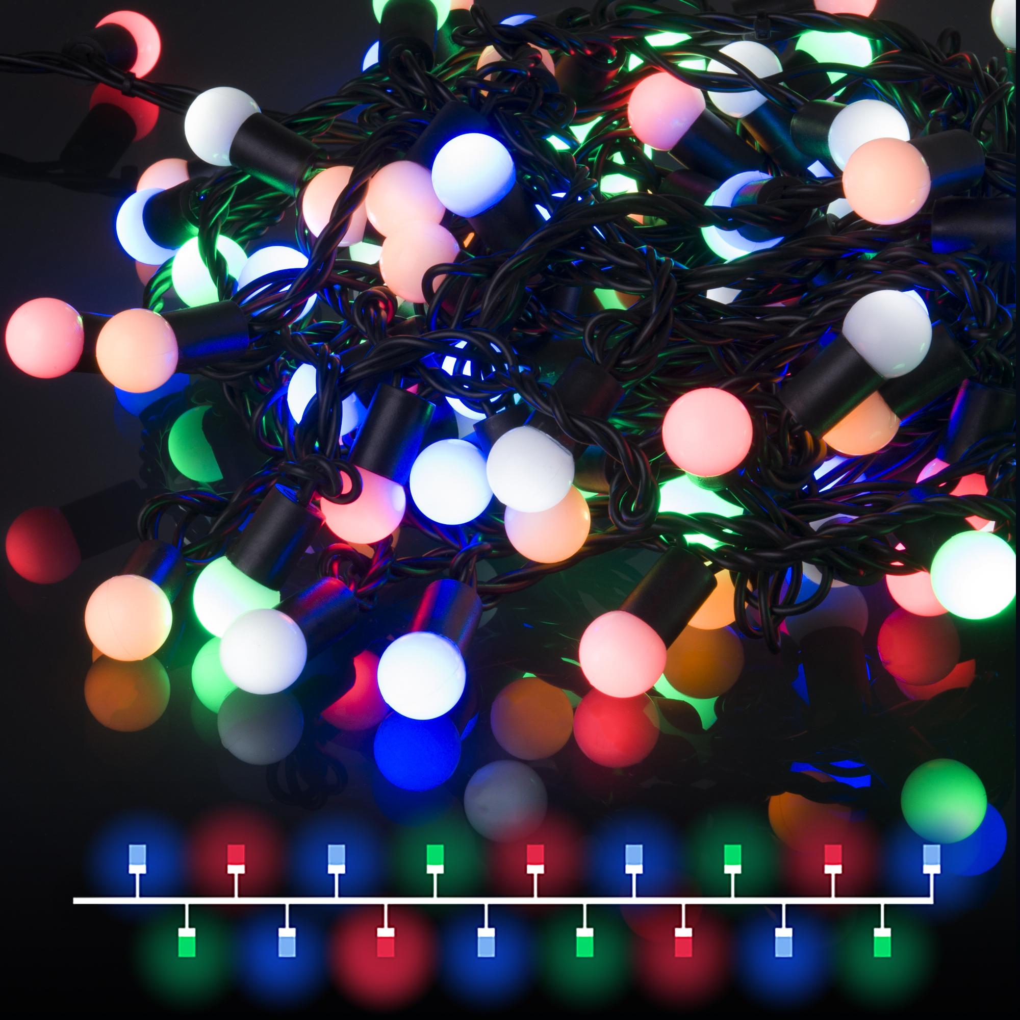 Гирлянда нить Eurosvet с эффектом мерцания 10м IP65 400-103 мульти