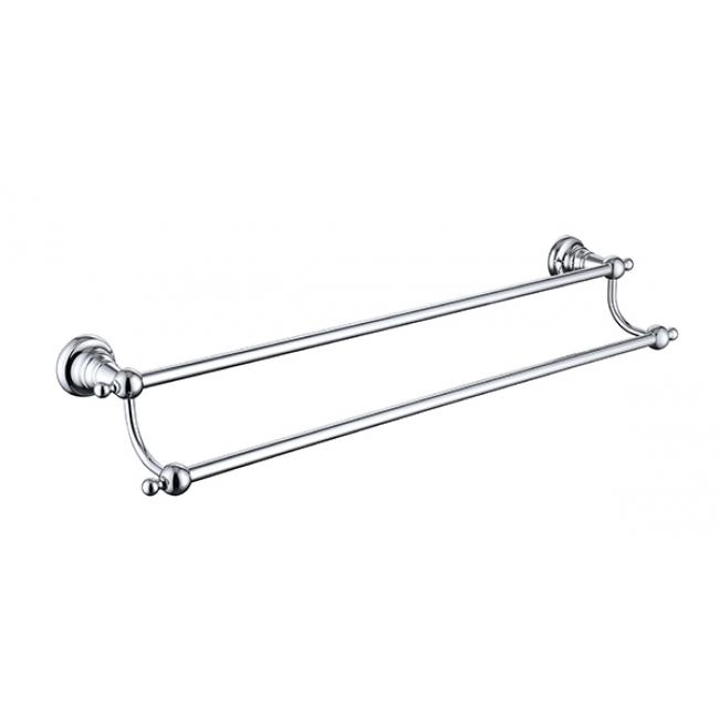 Держатель полотенца прямой 2-х уровневый (латунь) Kaiser KH-2208 хром