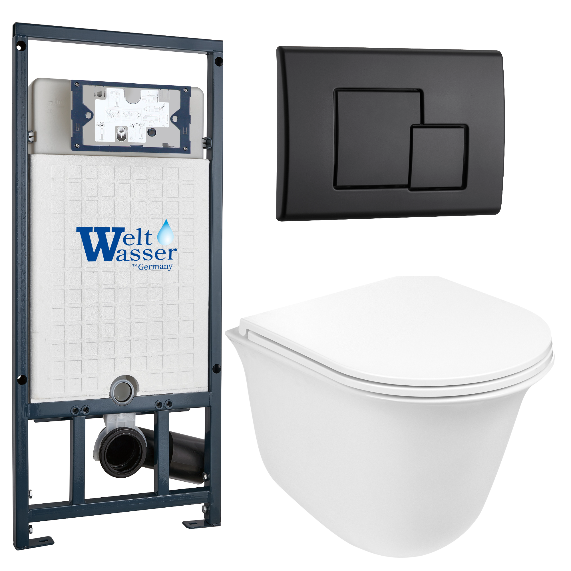 Комплект WeltWasser 10000011133 Telbach 004 GL-WT + Marberg 507 + Marberg 507 SE MT-BL