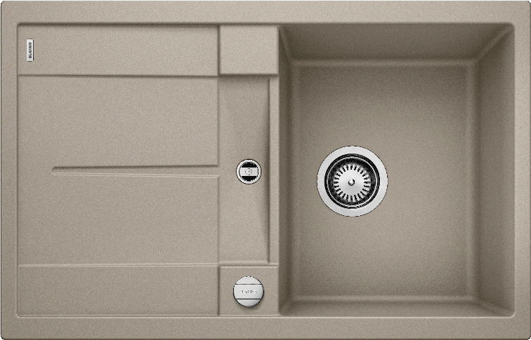 Врезная кухонная мойка Blanco METRA 45 S SILGRANIT PuraDur серый беж