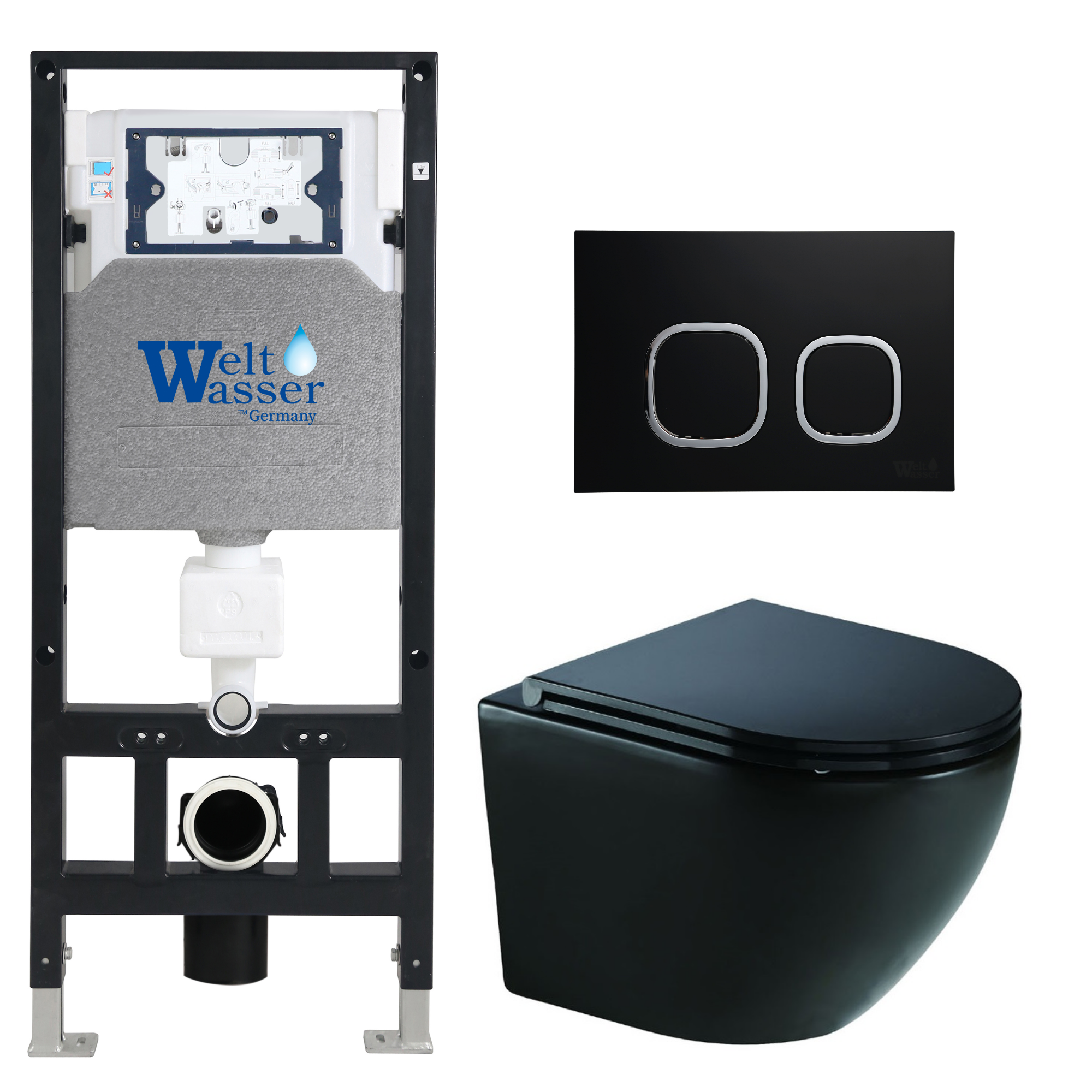 Комплект WeltWasser 10000010948 Merzbach 041 XL MT-BL + Amberg 506 + Amberg RD-BL