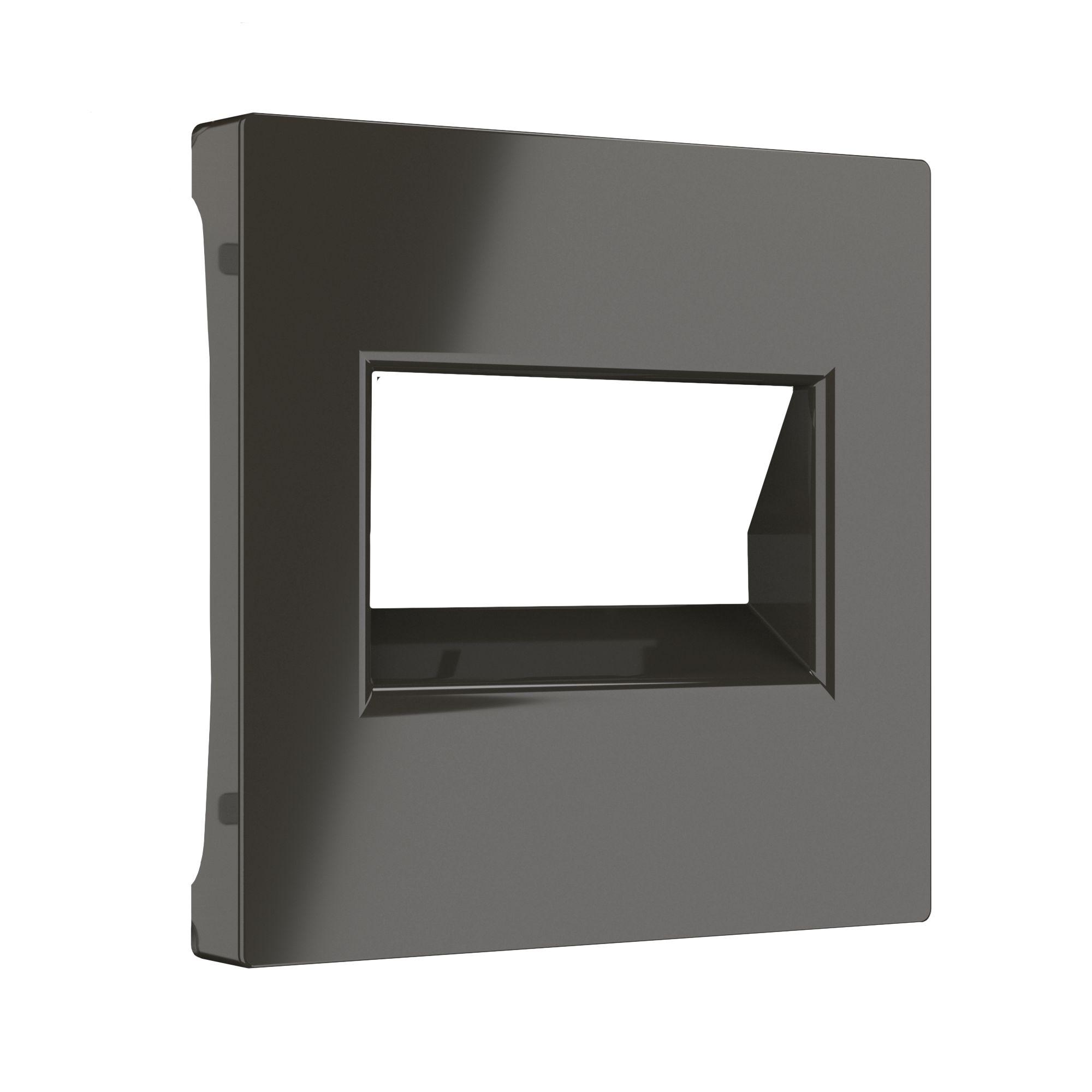 Накладка для двойной розетки Еthernet RJ-45 серо-коричневый Werkel WL07-RJ45+RJ45-CP