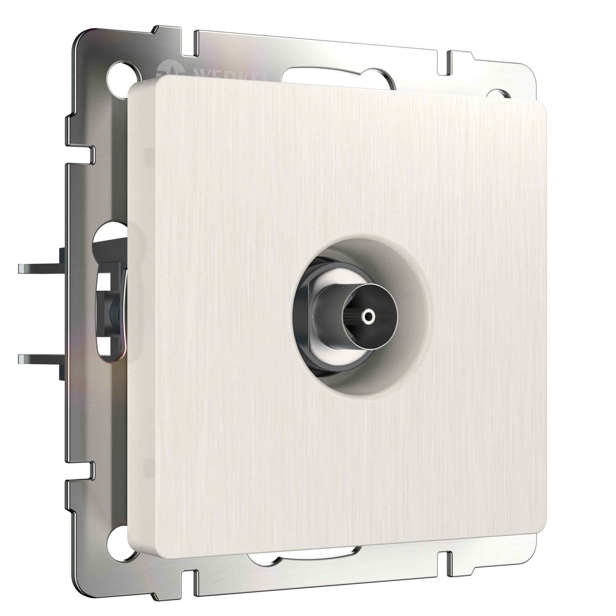 ТВ-розетка оконечная перламутровый рифленый Werkel W1183013