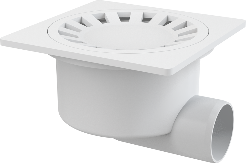 Сливной трап AlcaPlast APV15 150х150/50 боковой выпуск