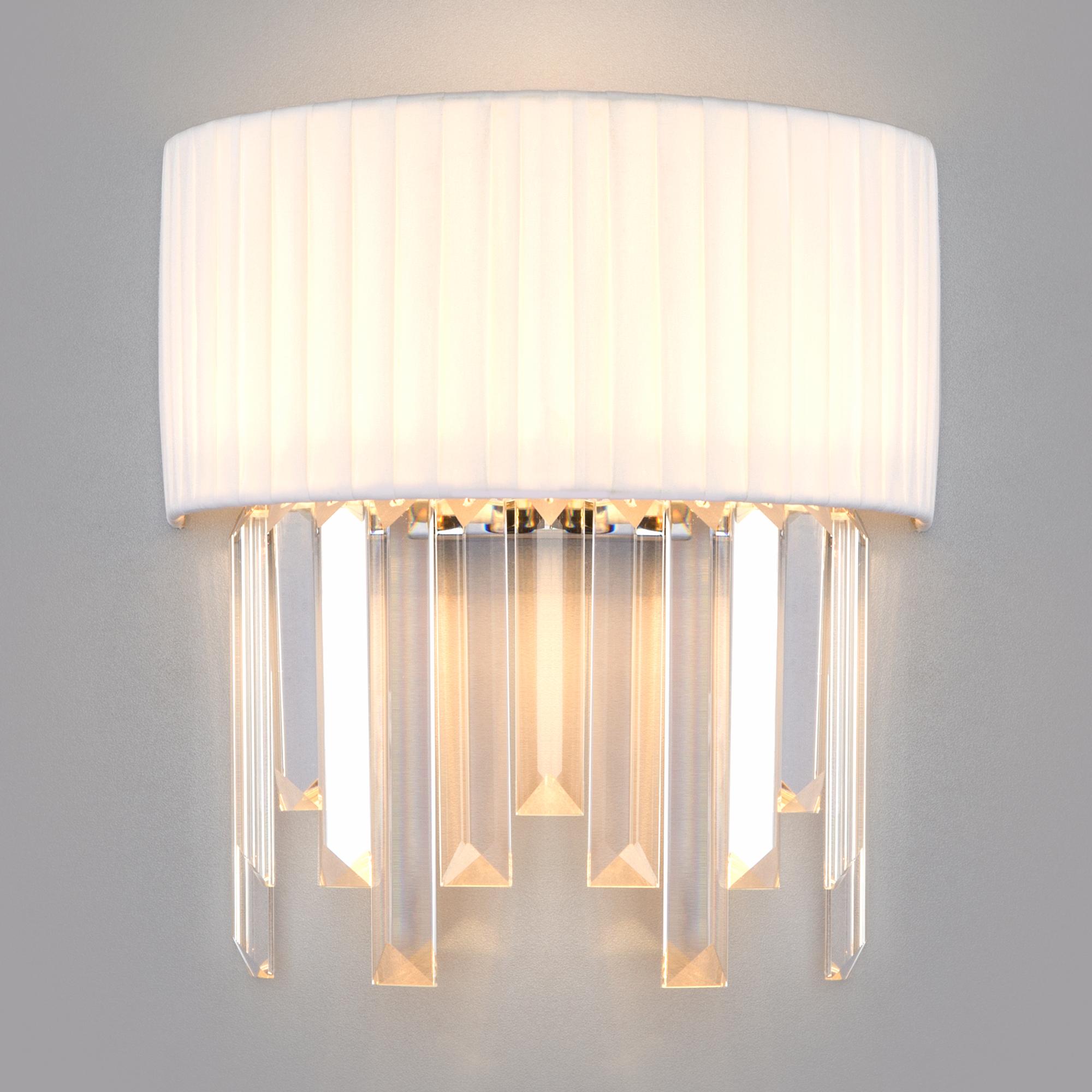 Настенный светильник с абажуром Eurosvet 10122/2 хром