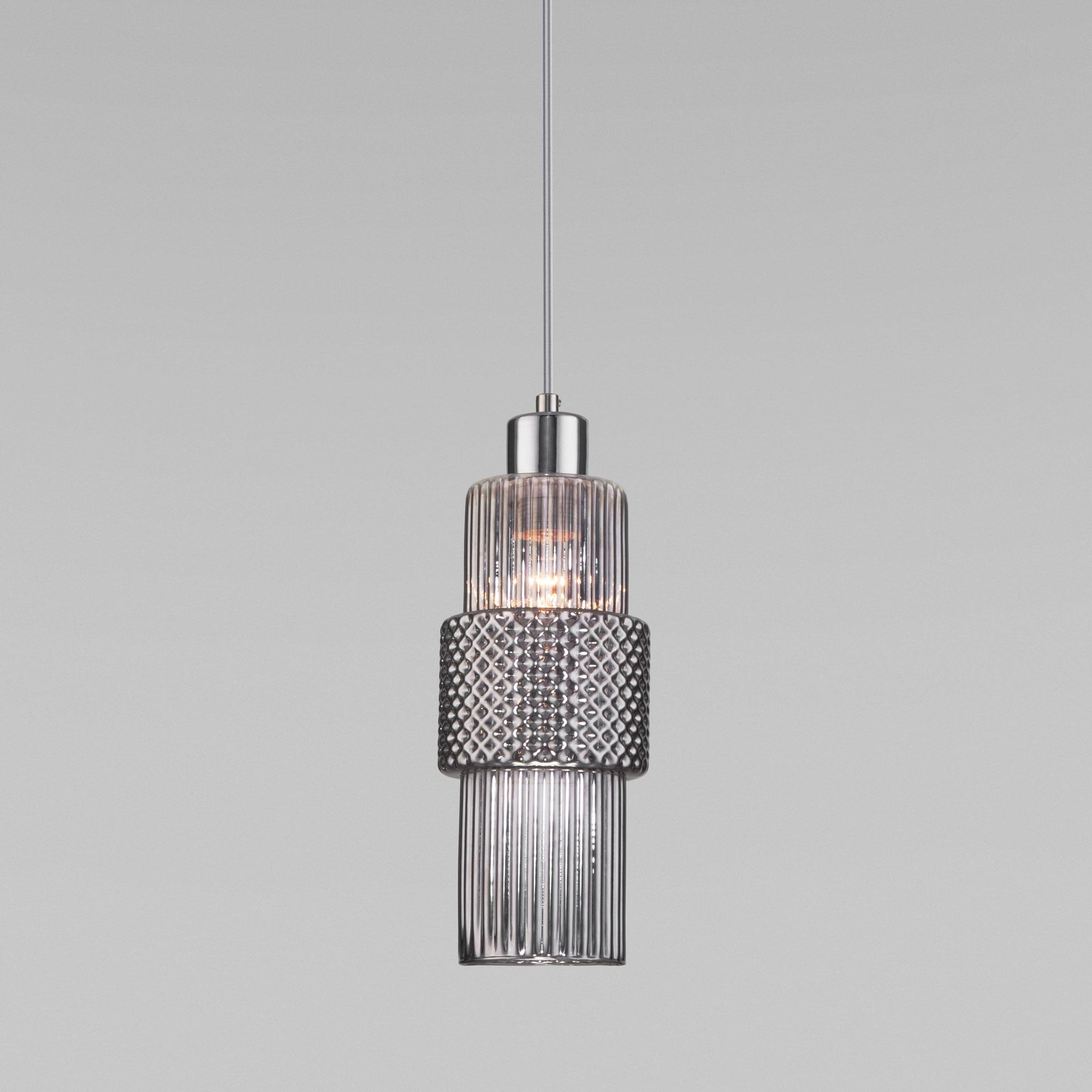 Подвесной светильник с плафоном Eurosvet 50209/1 хром