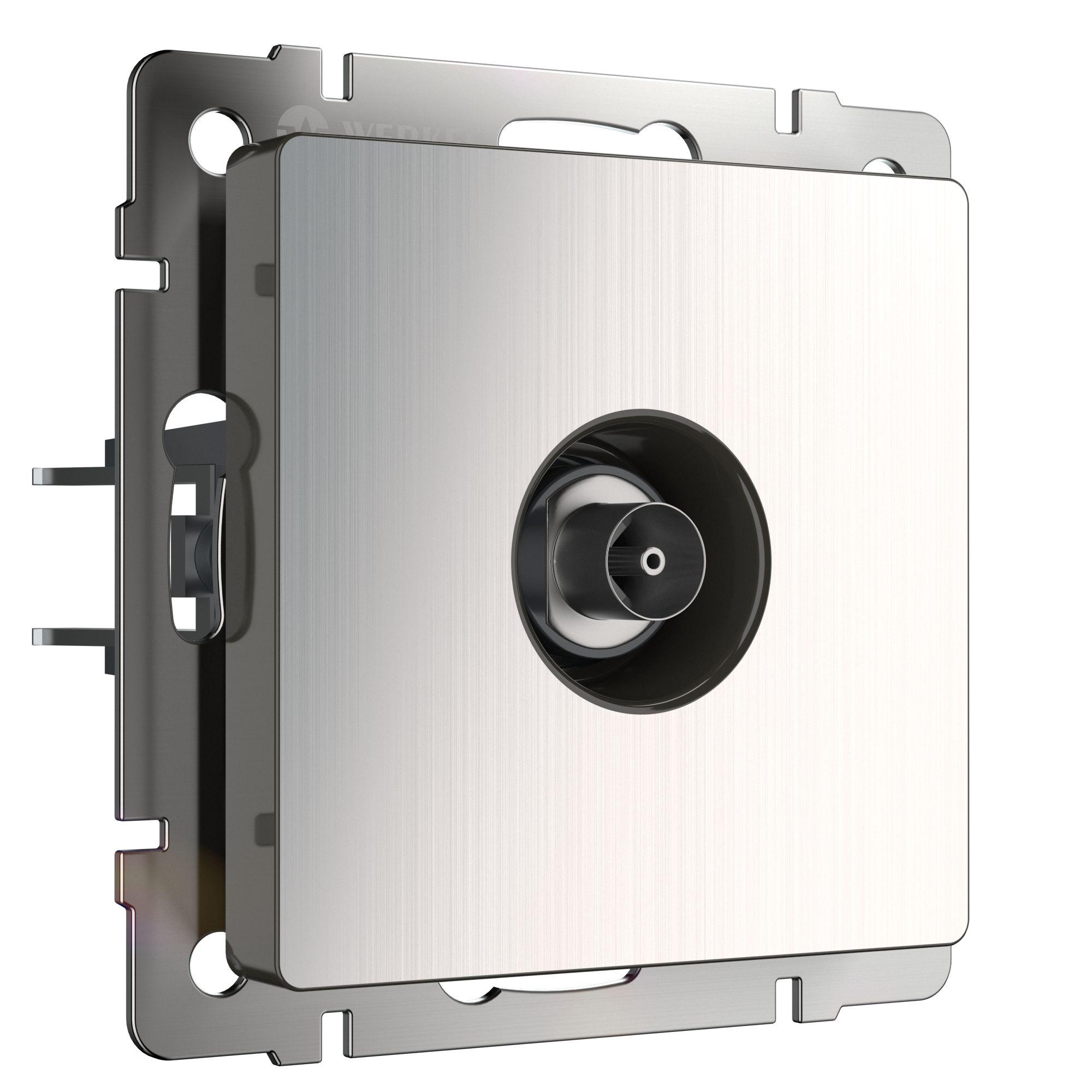 ТВ розетка оконечная глянцевый никель Werkel W1183002