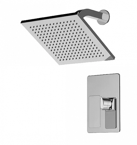 Смеситель встраиваемый с верхним душем Bravat F856101C-B-ENG хром