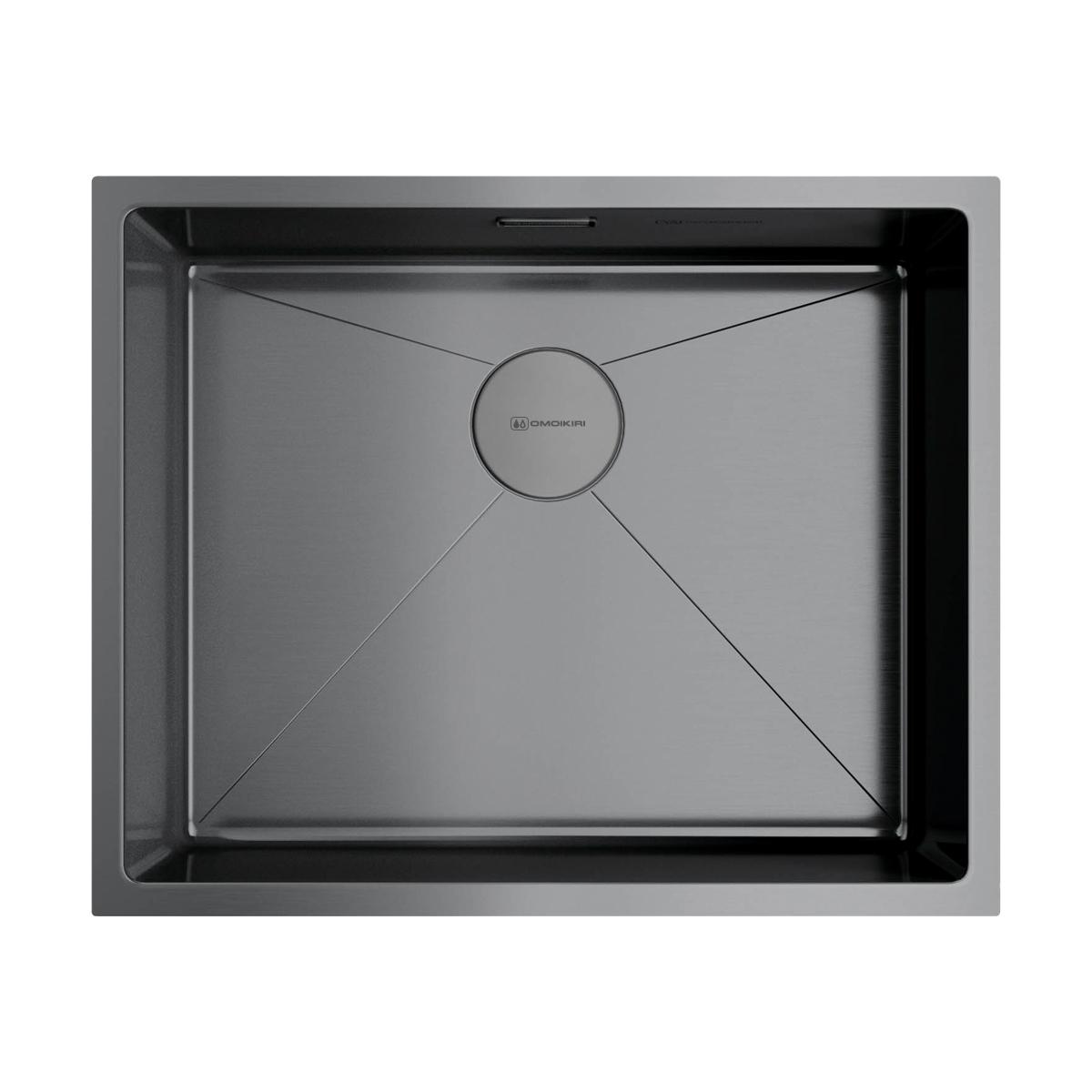 Интегрированная кухонная мойка Omoikiri Taki 54-U/IF-GM вороненая сталь 4973107