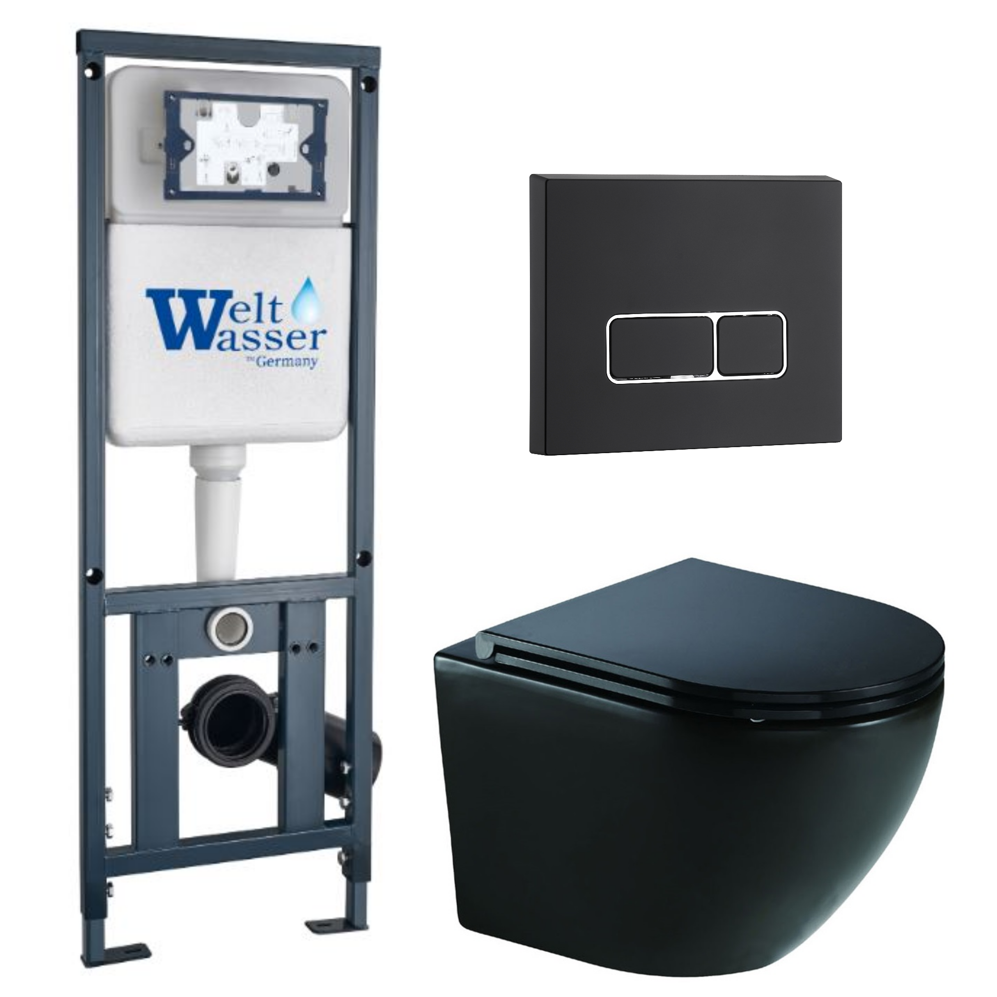 Комплект WeltWasser 10000010958 Merzbach 041 XL MT-BL + Marberg 410 + Marberg 410 SE MT-BL