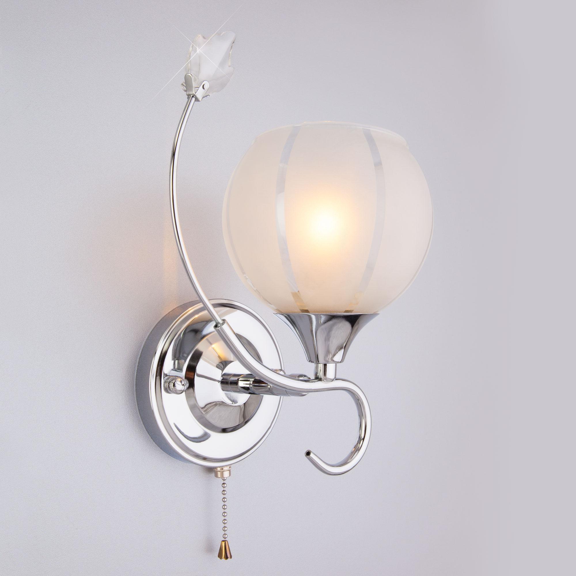 Бра с плафоном Eurosvet 3457/1 хром/белый