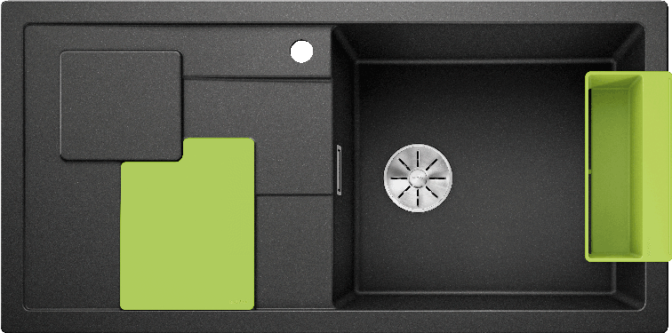 Врезная кухонная мойка Blanco BLANCO SITY XL 6 S SILGRANIT PuraDur антрацит киви