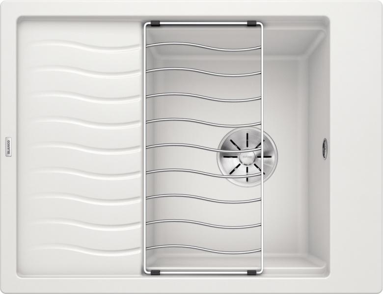 Врезная кухонная мойка Blanco ELON 45S SILGRANIT PuraDur белый