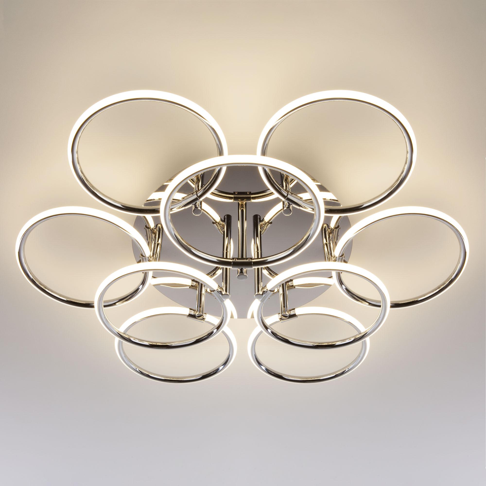 Светодиодный потолочный светильник Eurosvet 90069/9 хром