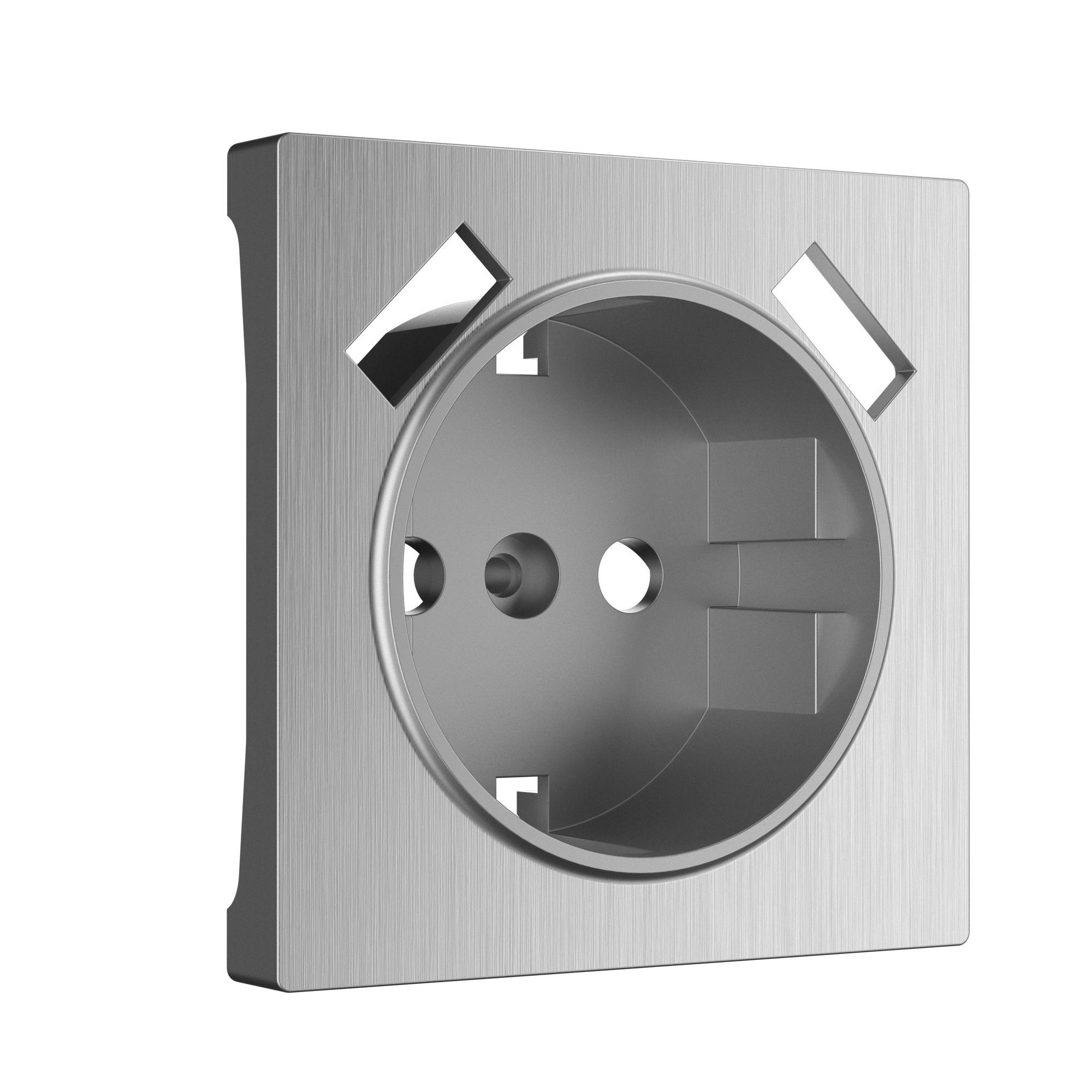 Накладка для розетки USB cеребряный рифленый Werkel W1179509
