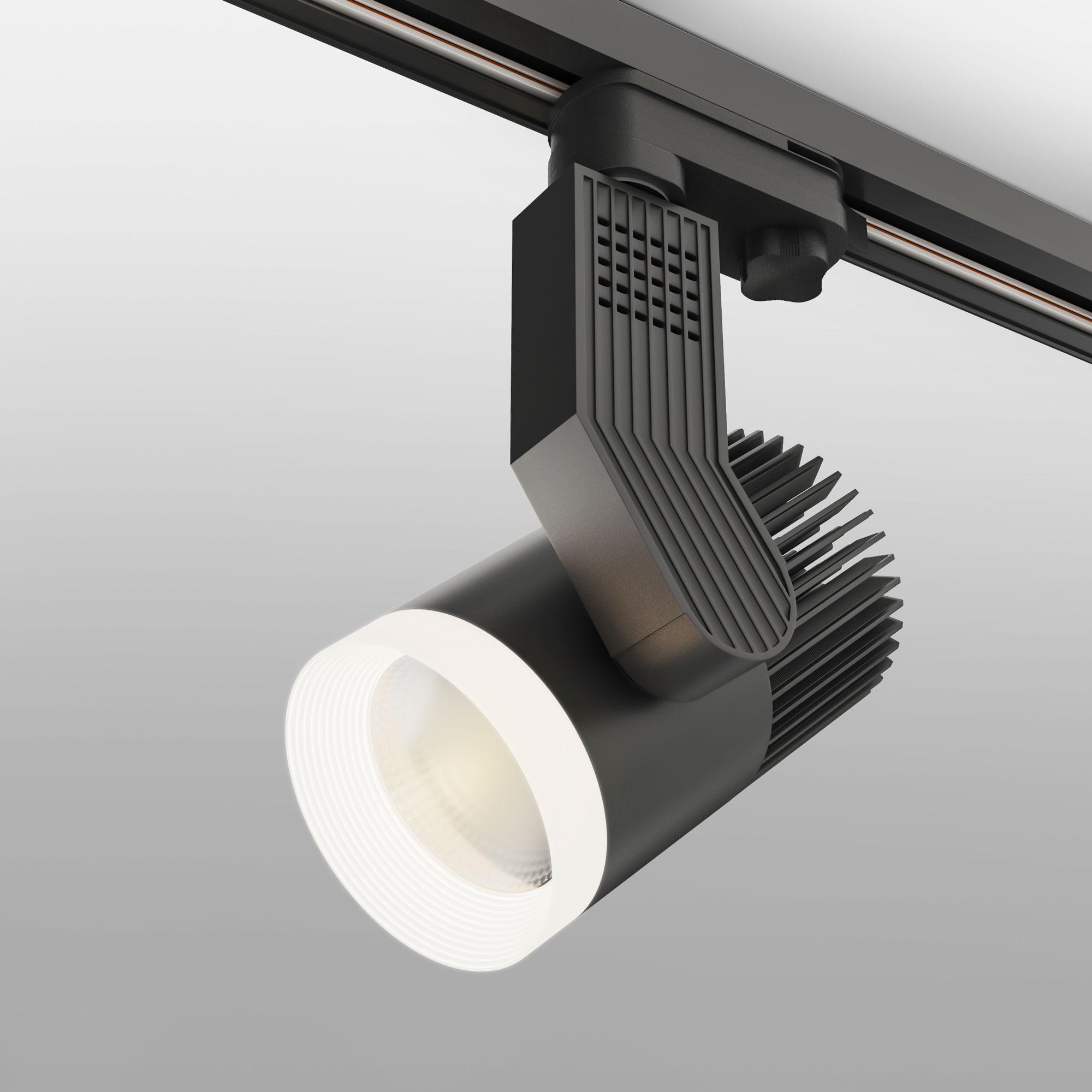 Трековый светодиодный светильник для однофазного шинопровода Elektrostandard Accord черный 30W 4200K