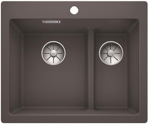Врезная кухонная мойка Blanco PLEON 6 Split SILGRANIT PuraDur темная скала
