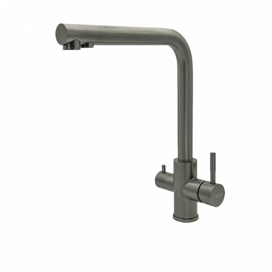 Смеситель для кухни Milacio Ultra MCU.553.GM вороненая сталь