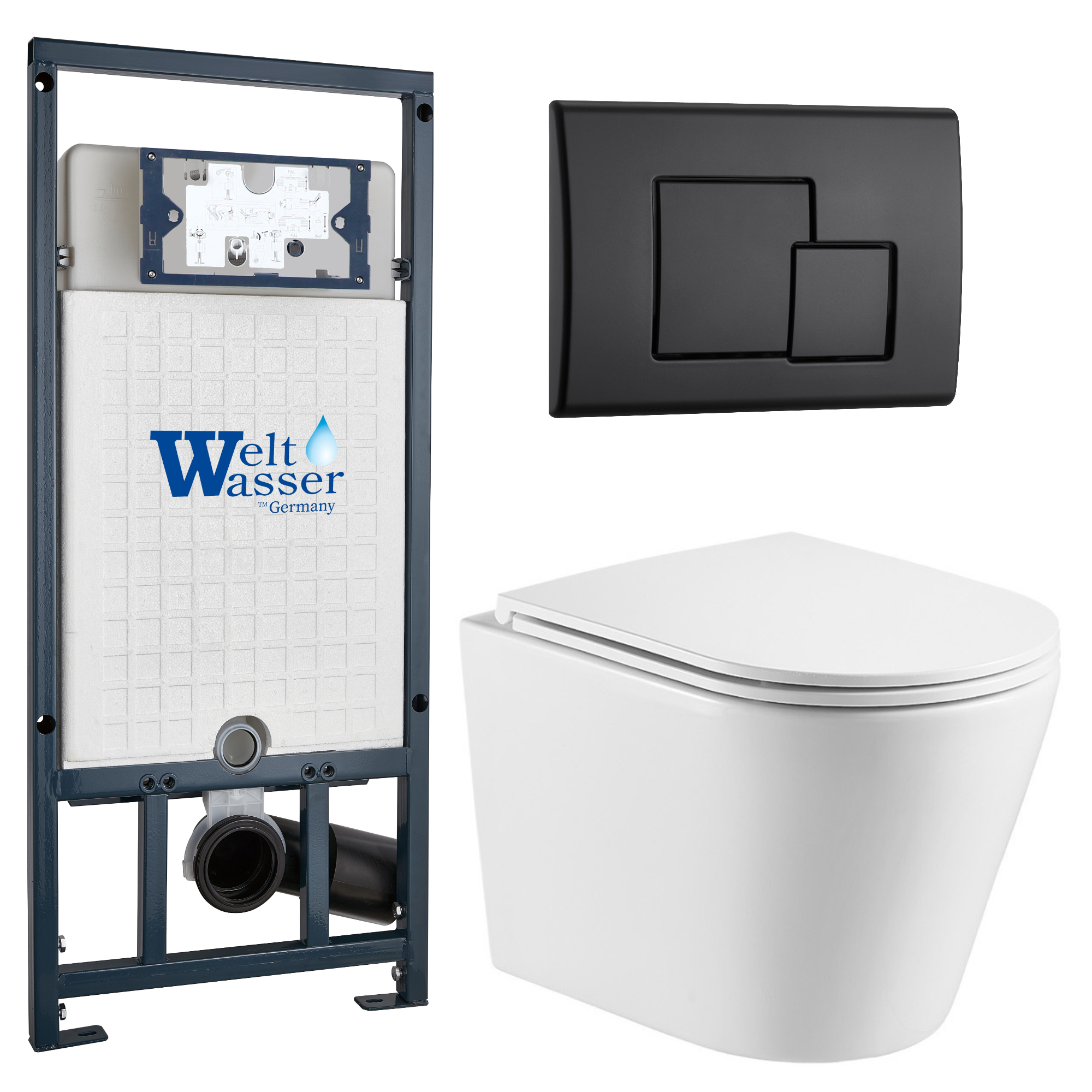 Комплект WeltWasser 10000011519 Salzbach 043 GL-WT + Marberg 507 + Marberg 507 SE MT-BL