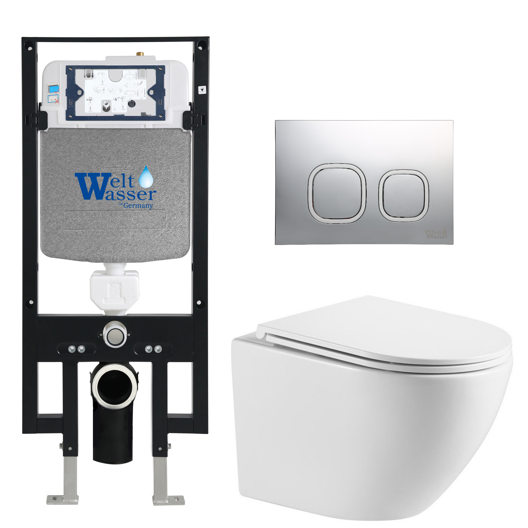 Комплект WeltWasser 10000010894 Merzbach 041 XL GL-WT + Amberg 497 + Amberg RD-MT CR
