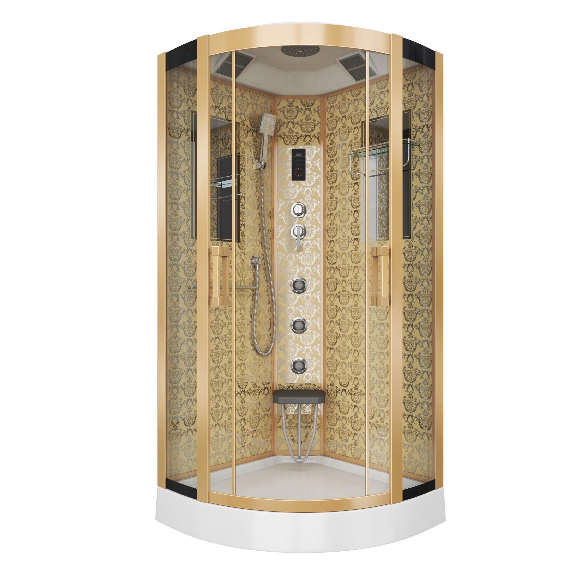 Душевая кабина Niagara Luxe 7715G 90x90 низкий поддон (4 места)