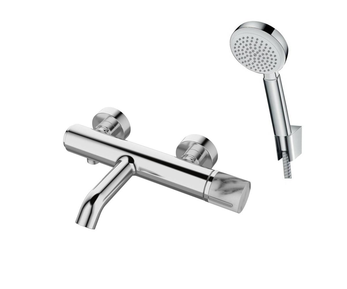 Cмеситель для ванны Bronze de Luxe Focus хром/мрамор 24603CM