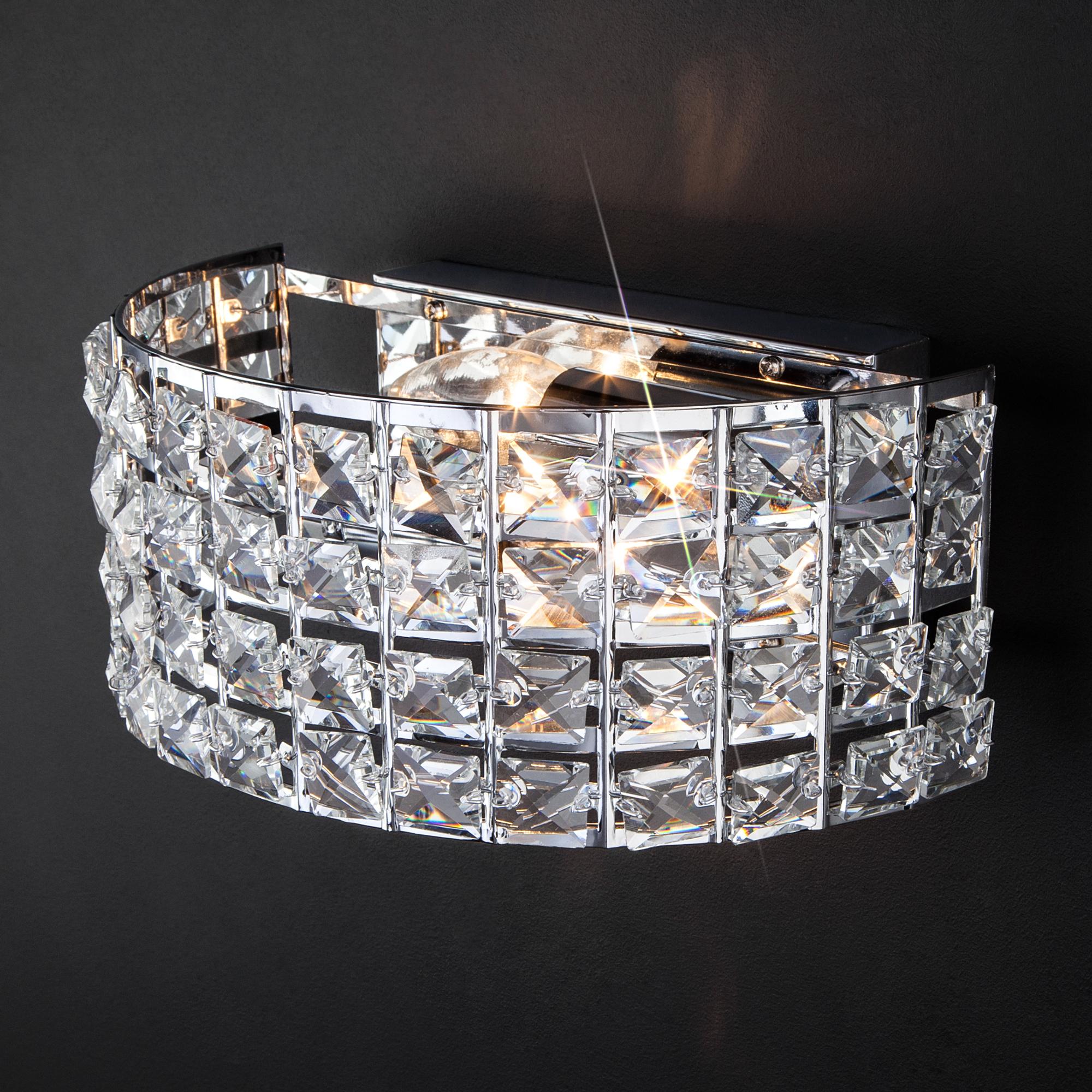 Настенный светильник с хрусталем Eurosvet 10115/2 хром