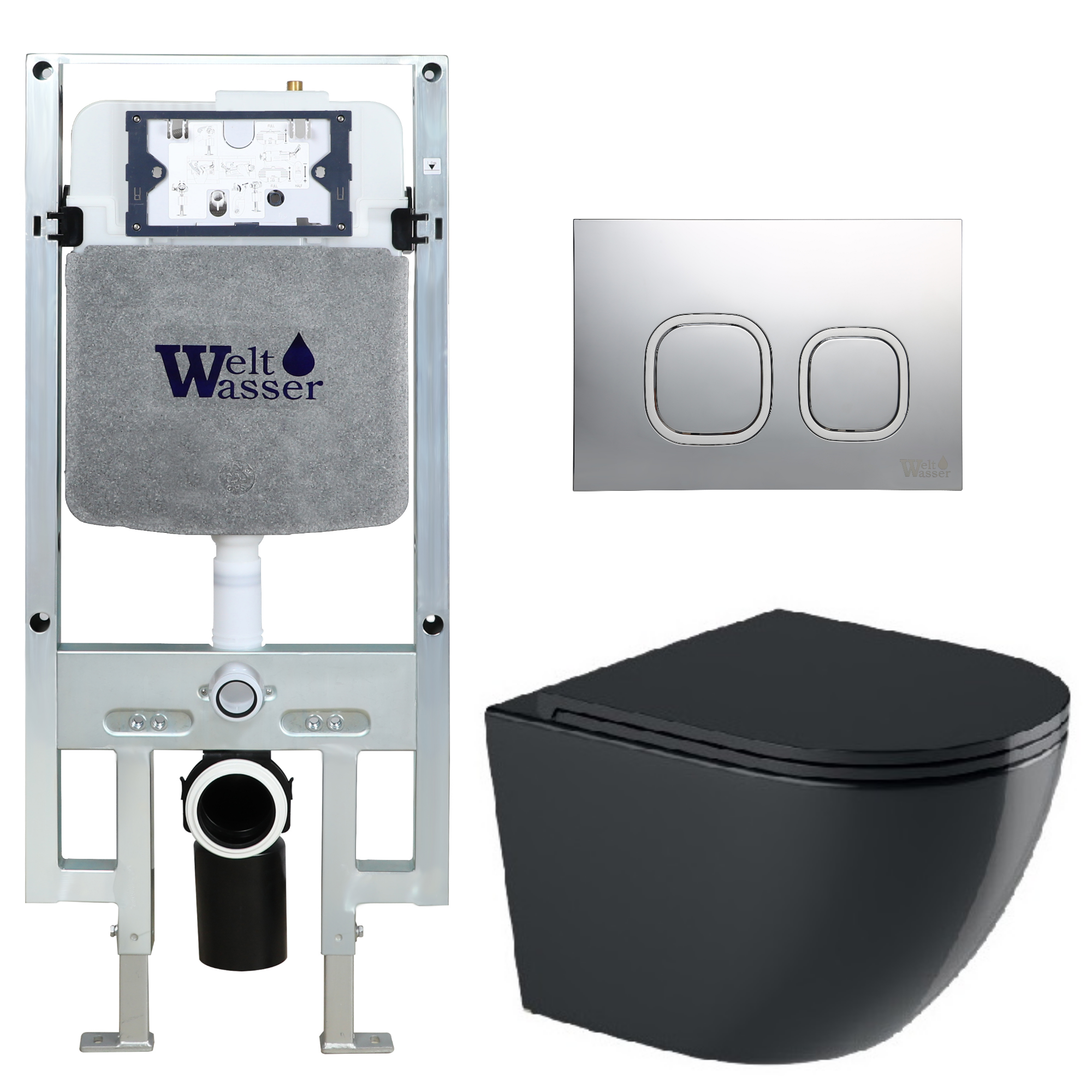Комплект WeltWasser 10000012183 Merzbach 043 GL-BL + Amberg 497 ST + Amberg RD-MT CR