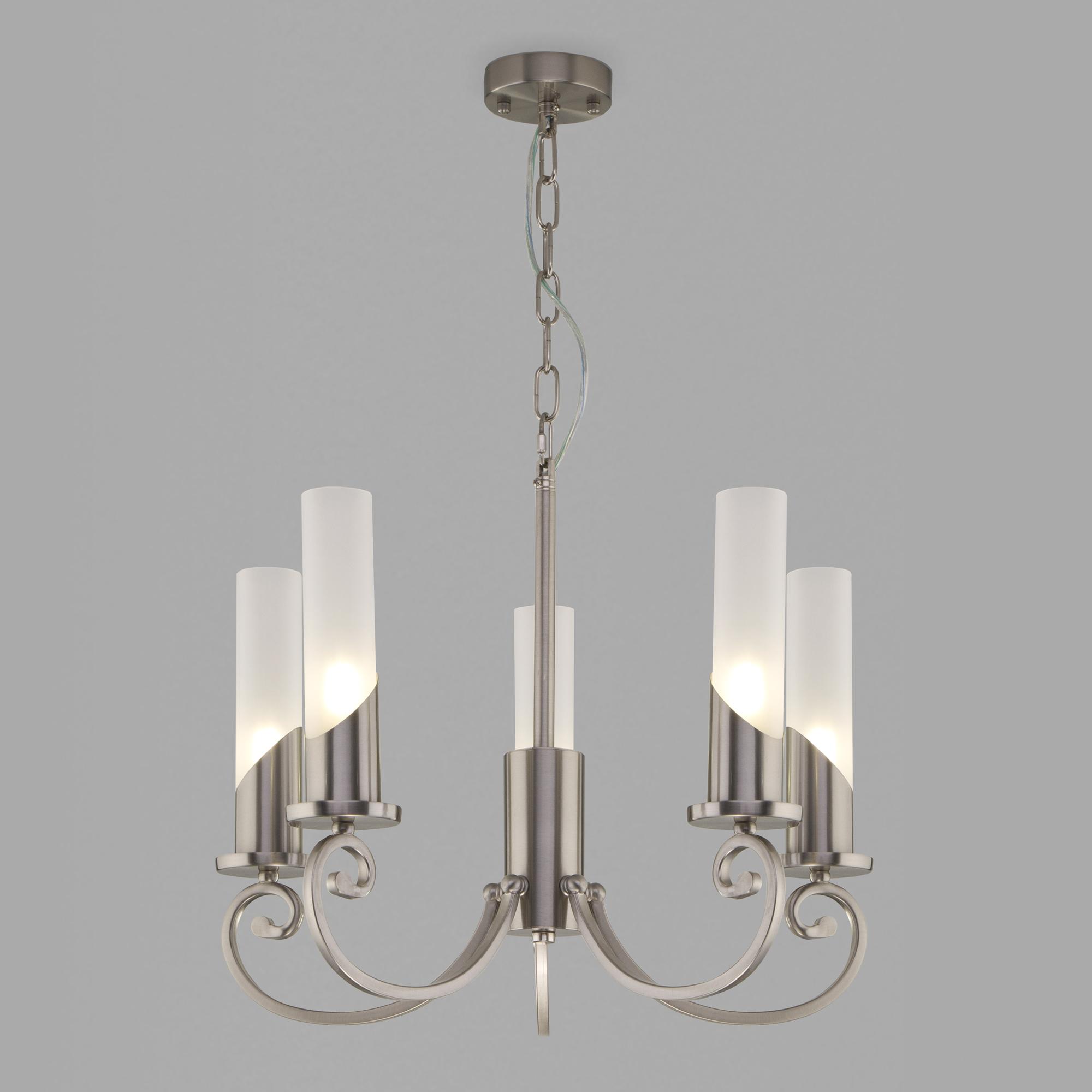 Классическая подвесная люстра Eurosvet 60117/5 никель