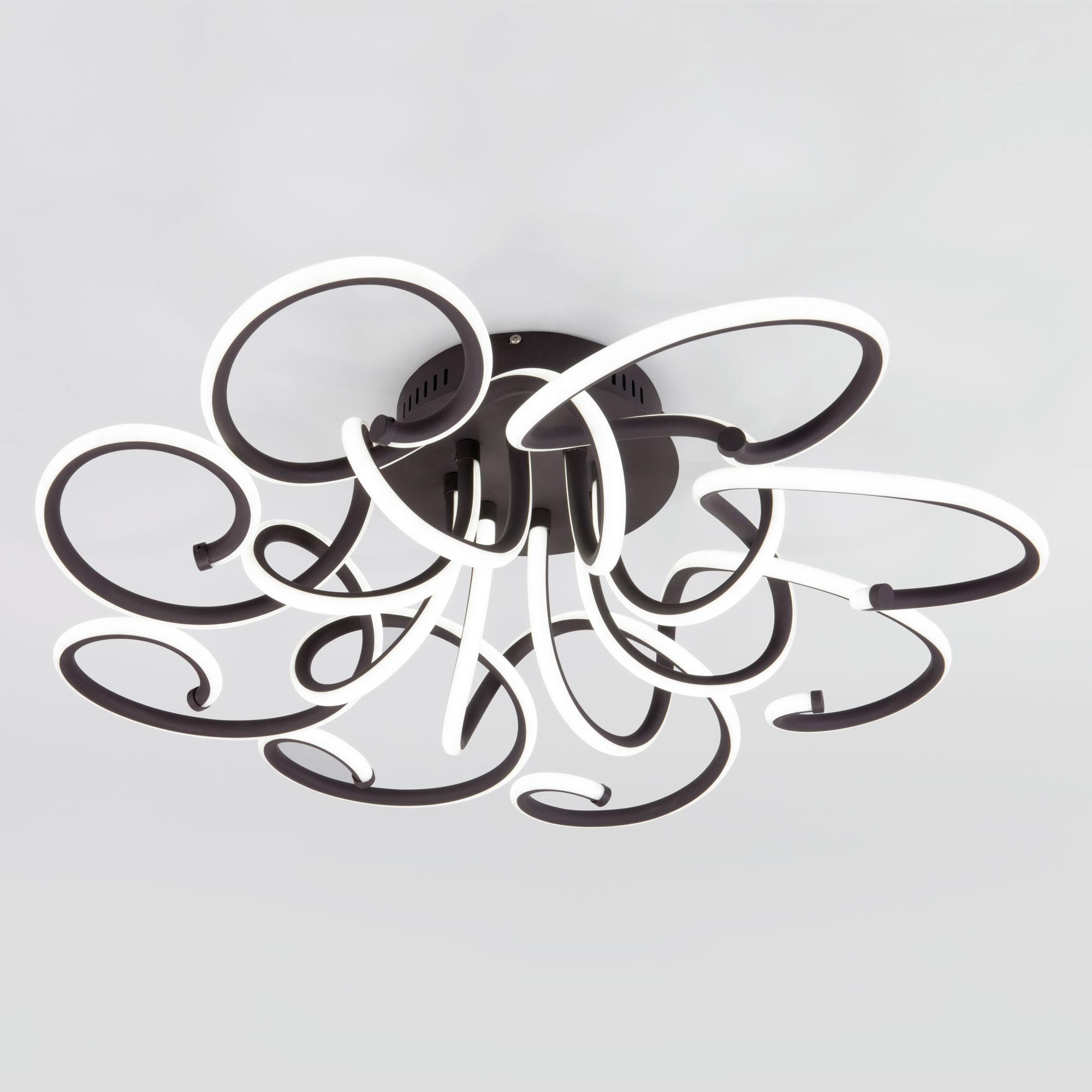 Светодиодная люстра Eurosvet Умный дом 90236/8 чёрный кофе