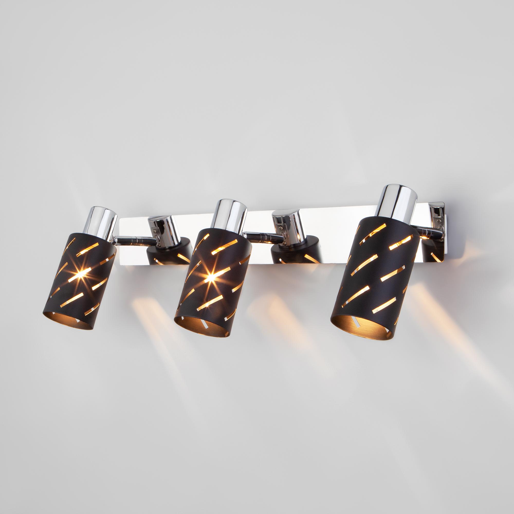 Настенный светильник Eurosvet 20090/3 черный/хром