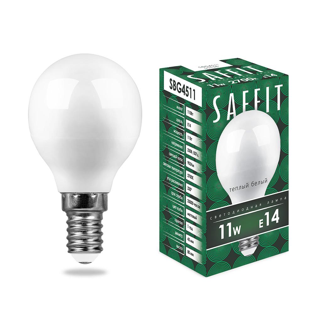 Лампа светодиодная Saffit SBG4511 55136